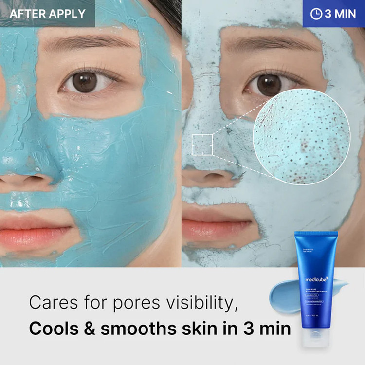 ماسک خاک رس مدی کیوب پاککننده منافذ و جوش سرسیاه Zero Pore Blackhead Mud Mask